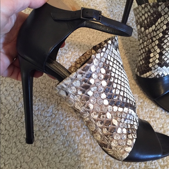 Balenciaga python heels/sandals size 38 black/mult - Picture 2 of 11